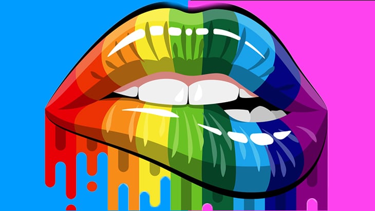 The « Rainbow Kiss », a hot or disgusting new trend among couples ? Photo du Rainbow kiss, un baiser qui divise